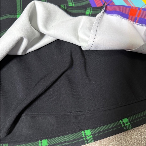 Alice + Olivia  Pleated Check and Multicolor Plaid A-Line Skirt size Small EUC - Picture 11 of 13